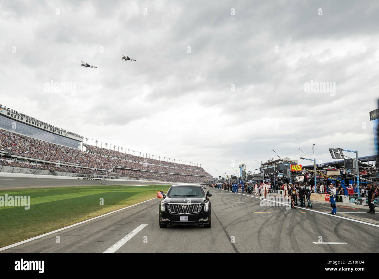 Daytona, United States. 16th Feb, 2025. U.S President Donald Trump, is ...