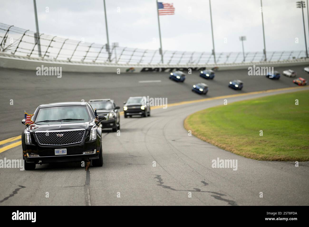 Daytona, United States. 16th Feb, 2025. U.S President Donald Trump, is ...