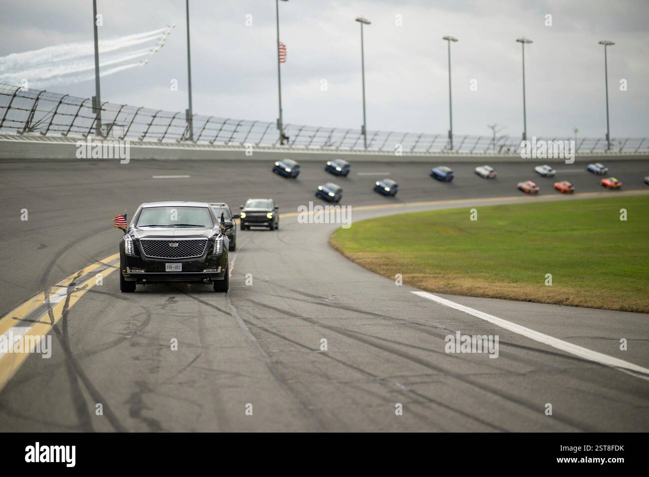Daytona, United States. 16th Feb, 2025. U.S President Donald Trump, is ...