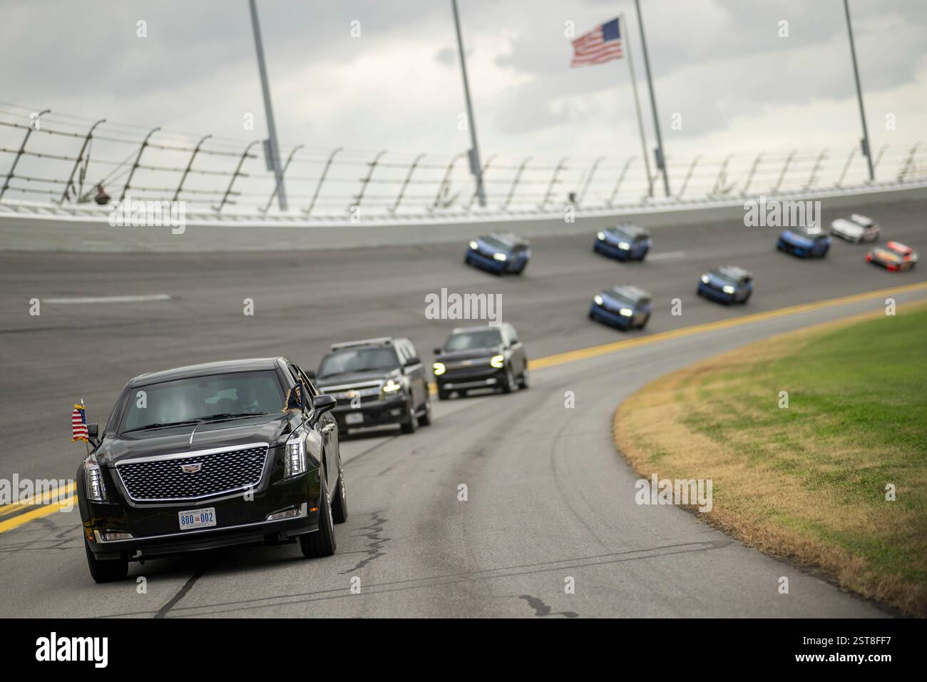 Daytona, United States. 16th Feb, 2025. U.S President Donald Trump, is ...