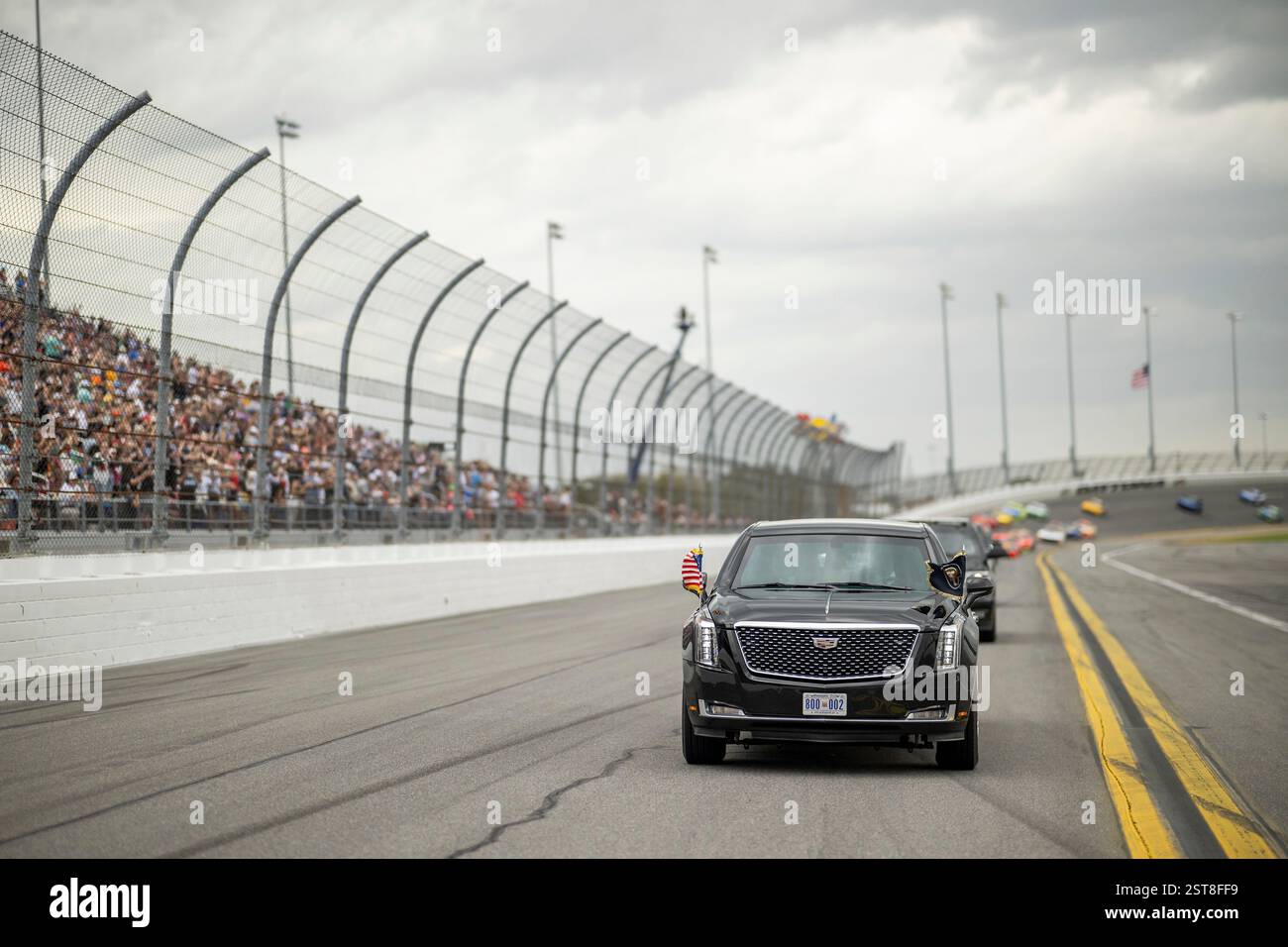 Daytona, United States. 16th Feb, 2025. U.S President Donald Trump, is ...