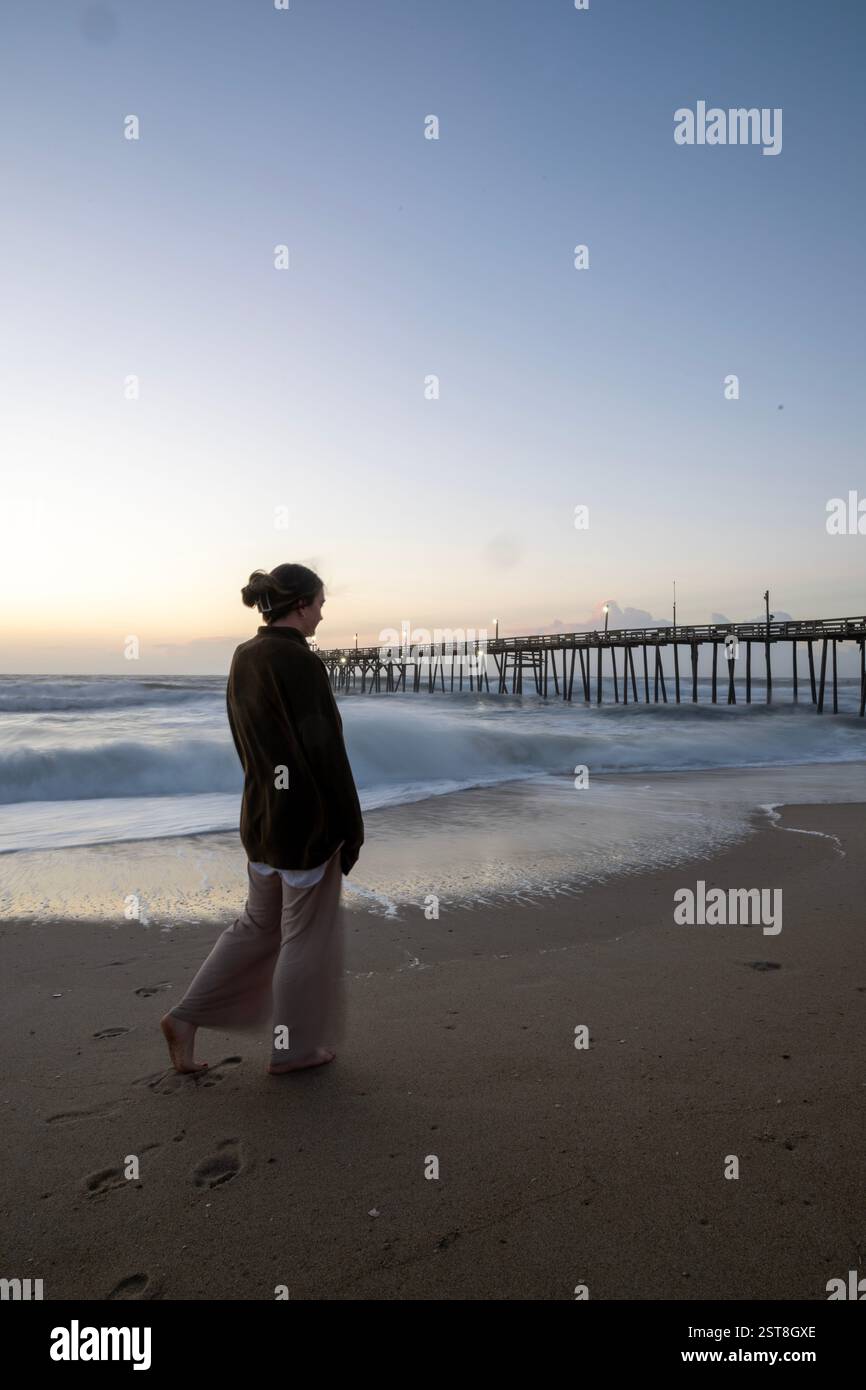 Barefoot woman walks alone in hi-res stock photography and images - Alamy