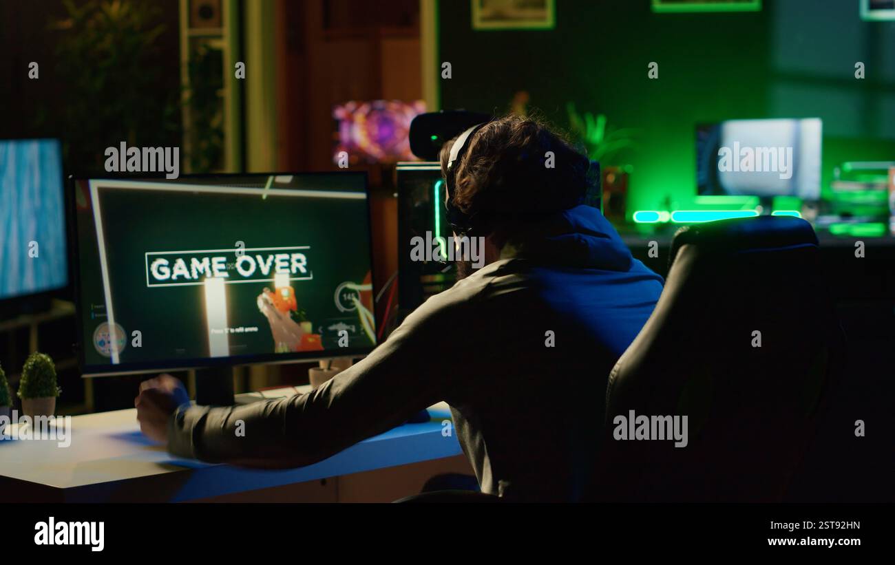 Failing Gamer Punching gun hi-res stock photography and images - Alamy