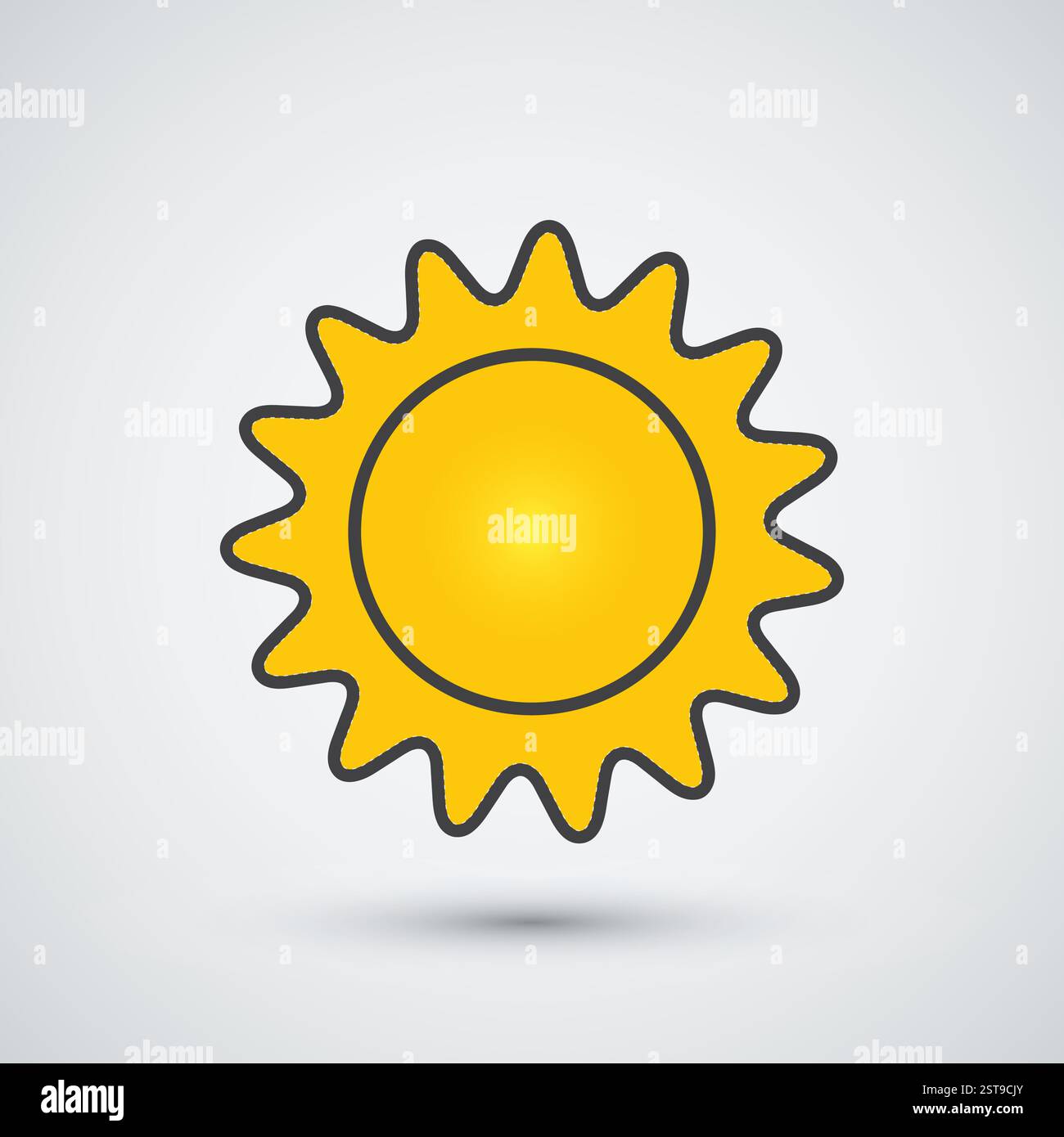 Sun Logo Design Flat Icon Template Stock Vector
