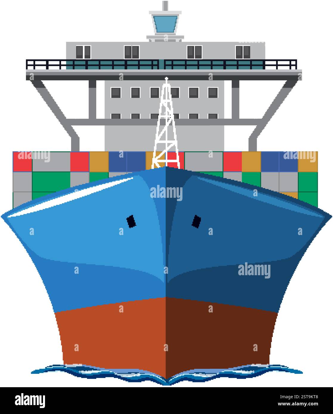 Cargo ship carrying containers Stock Vector Images - Alamy