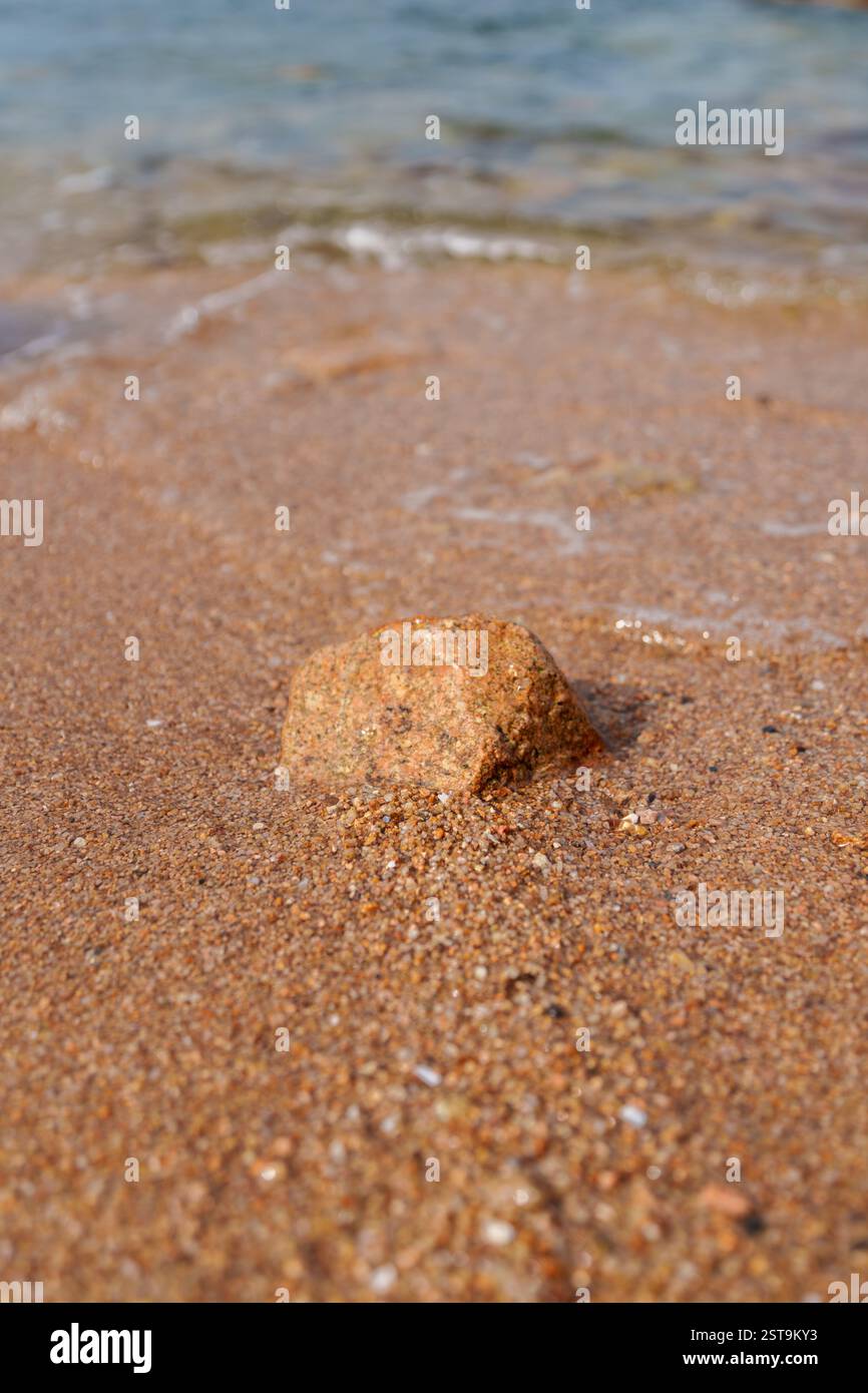 Pure water and sands, rocks, clean sky Stock Photo - Alamy