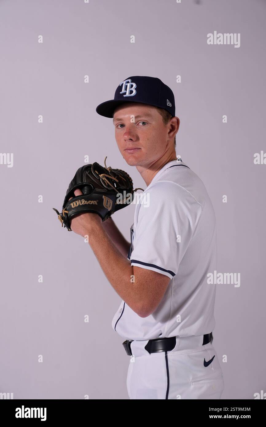 Tampa Bay Rays pitcher Ben Peoples poses for a portrait during photo ...