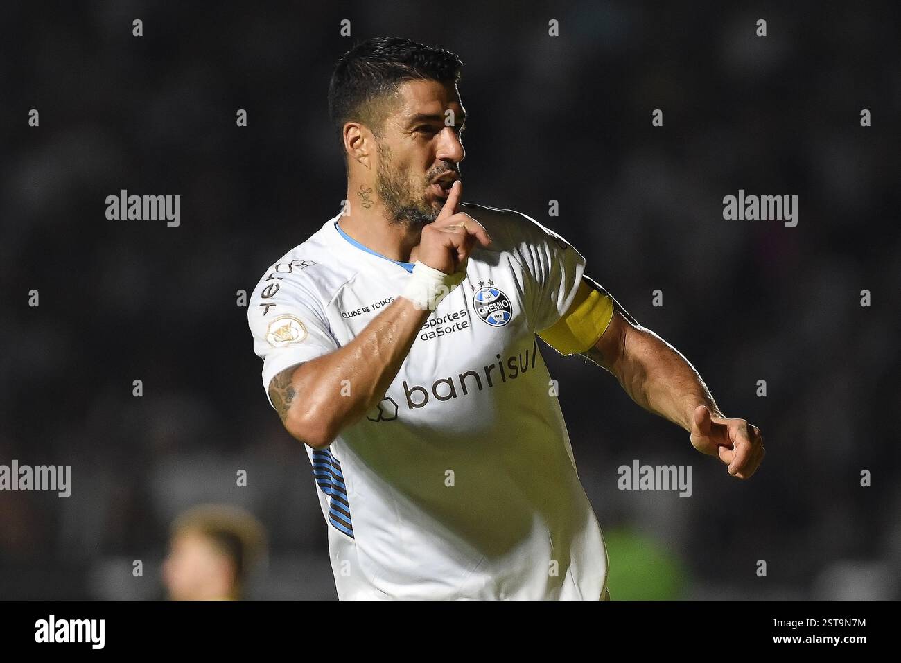 Rio de Janeiro, Brazil, November 16, 2023. Football player Luis Suarez from the Grêmio team, during a match against Botafogo for the Brazilian Champio Stock Photo