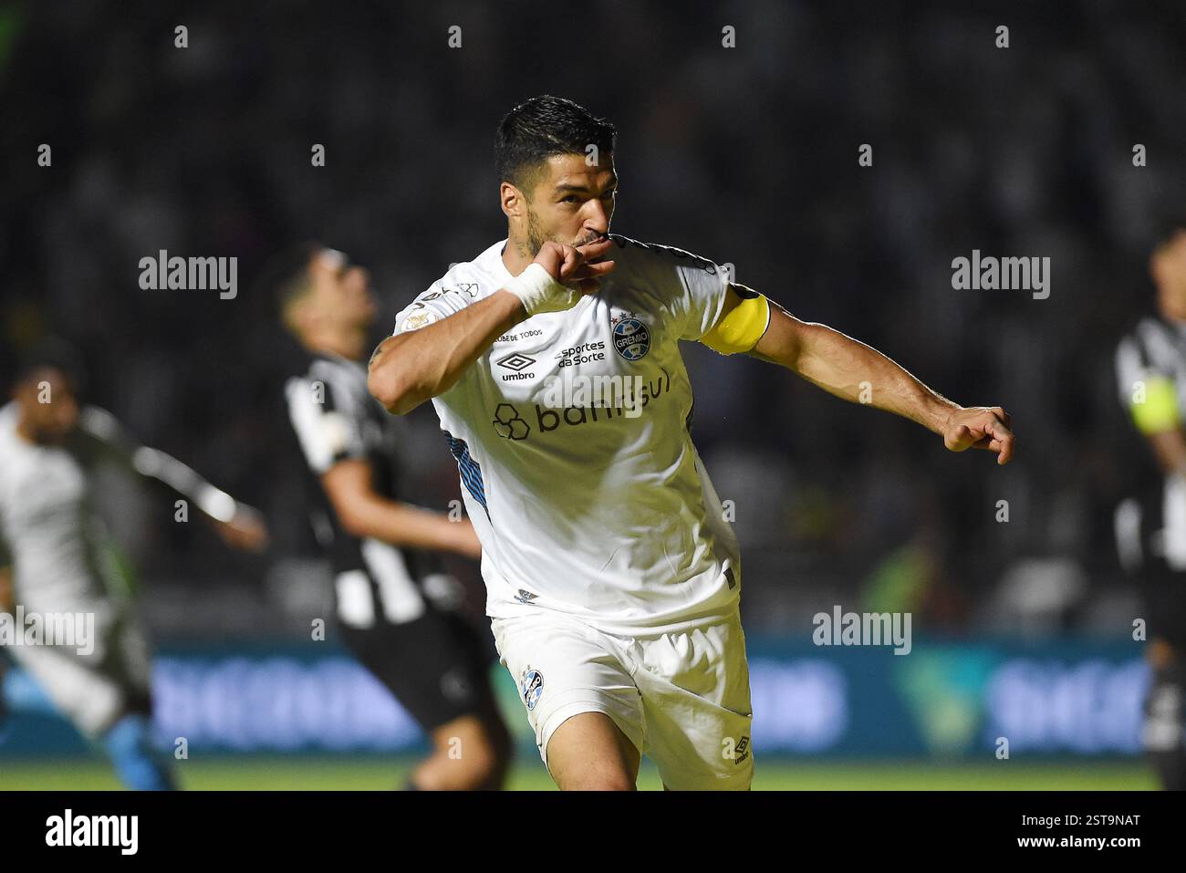 Rio de Janeiro, Brazil, November 16, 2023. Football player Luis Suarez from the Grêmio team, during a match against Botafogo for the Brazilian Champio Stock Photo