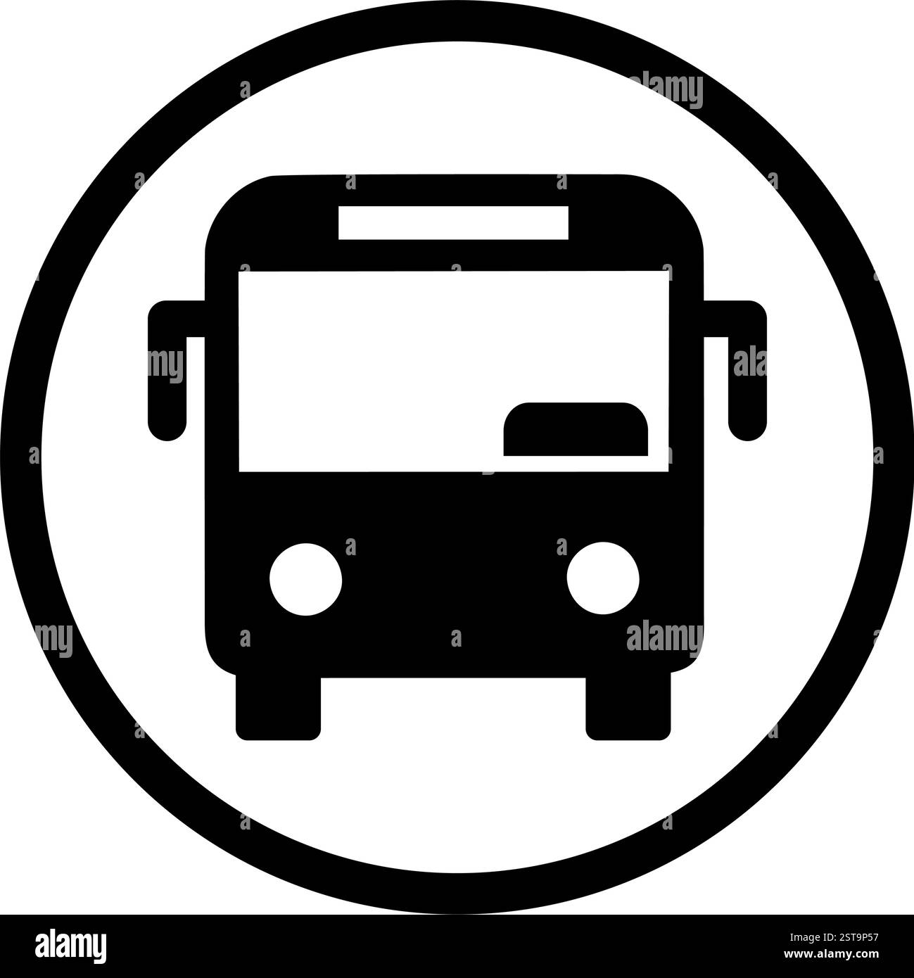 Bus in circle icon Stock Vector Image & Art - Alamy