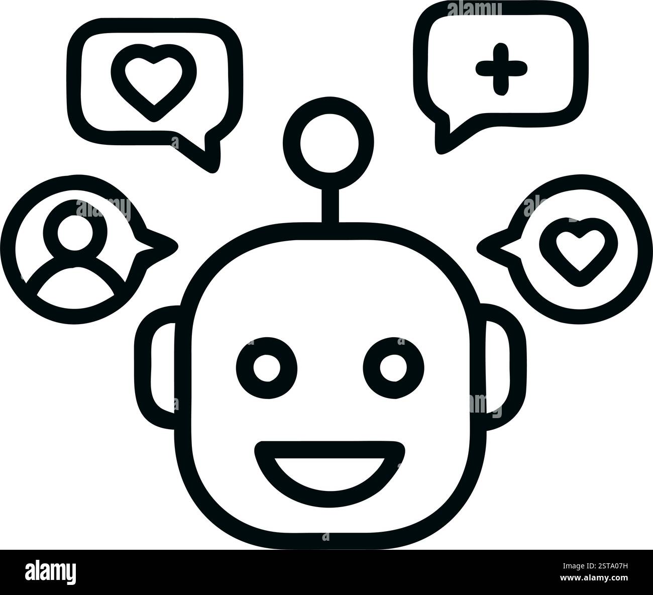 Ai chatbot communication icon Stock Vector Image & Art - Alamy