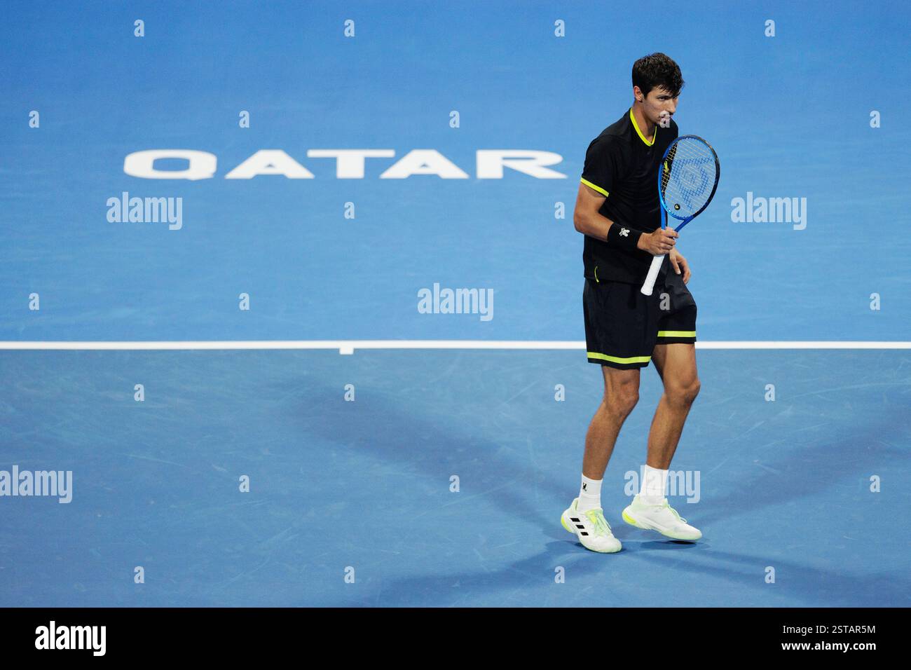 Doha, Qatar. 17th Feb, 2025. Alexei Popyrin of Australia during the
