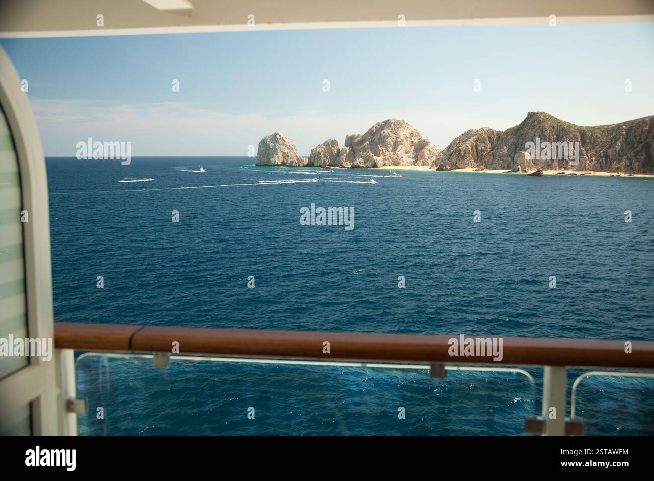 Balcony View on Cruise Ship at Land's End, Cabo San Lucas, Mexico Stock ...
