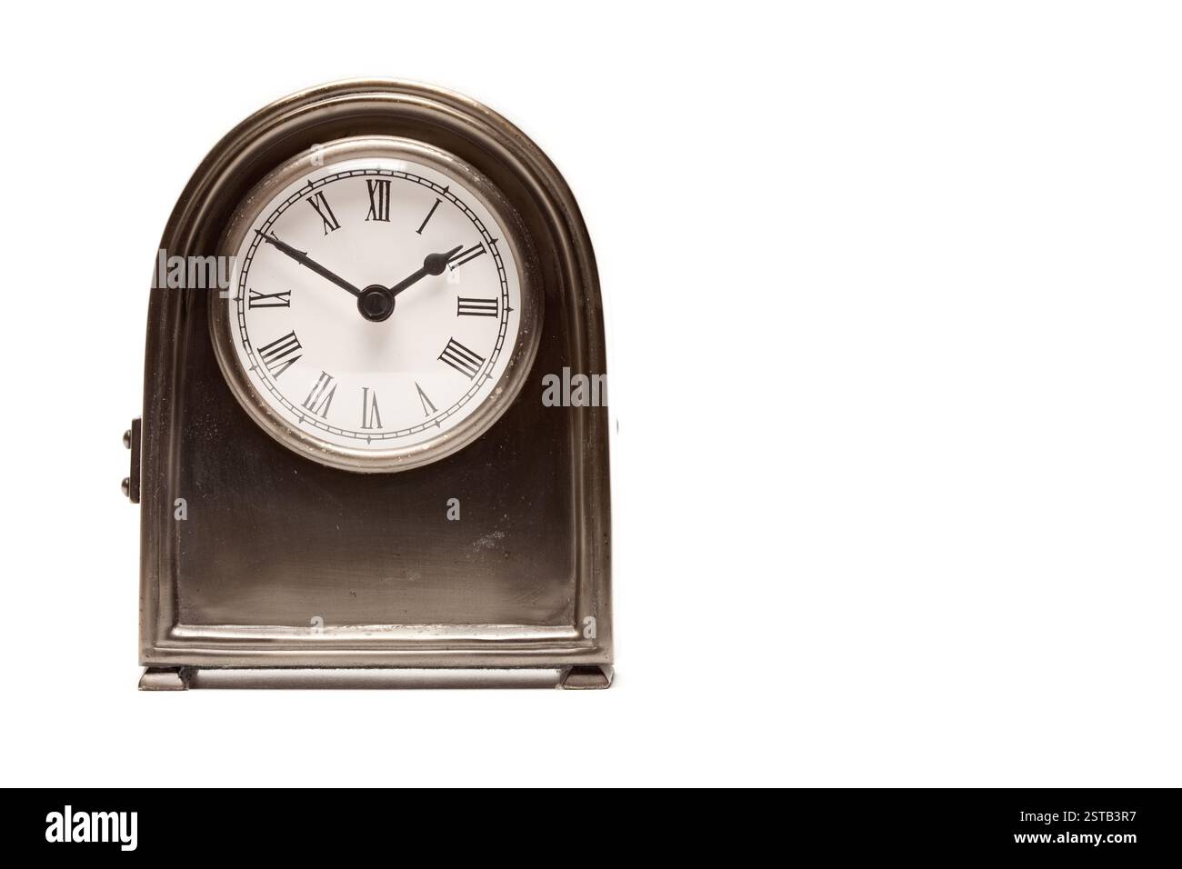 Stylish Vintage Antique Clock Isolated on a White Background Stock ...