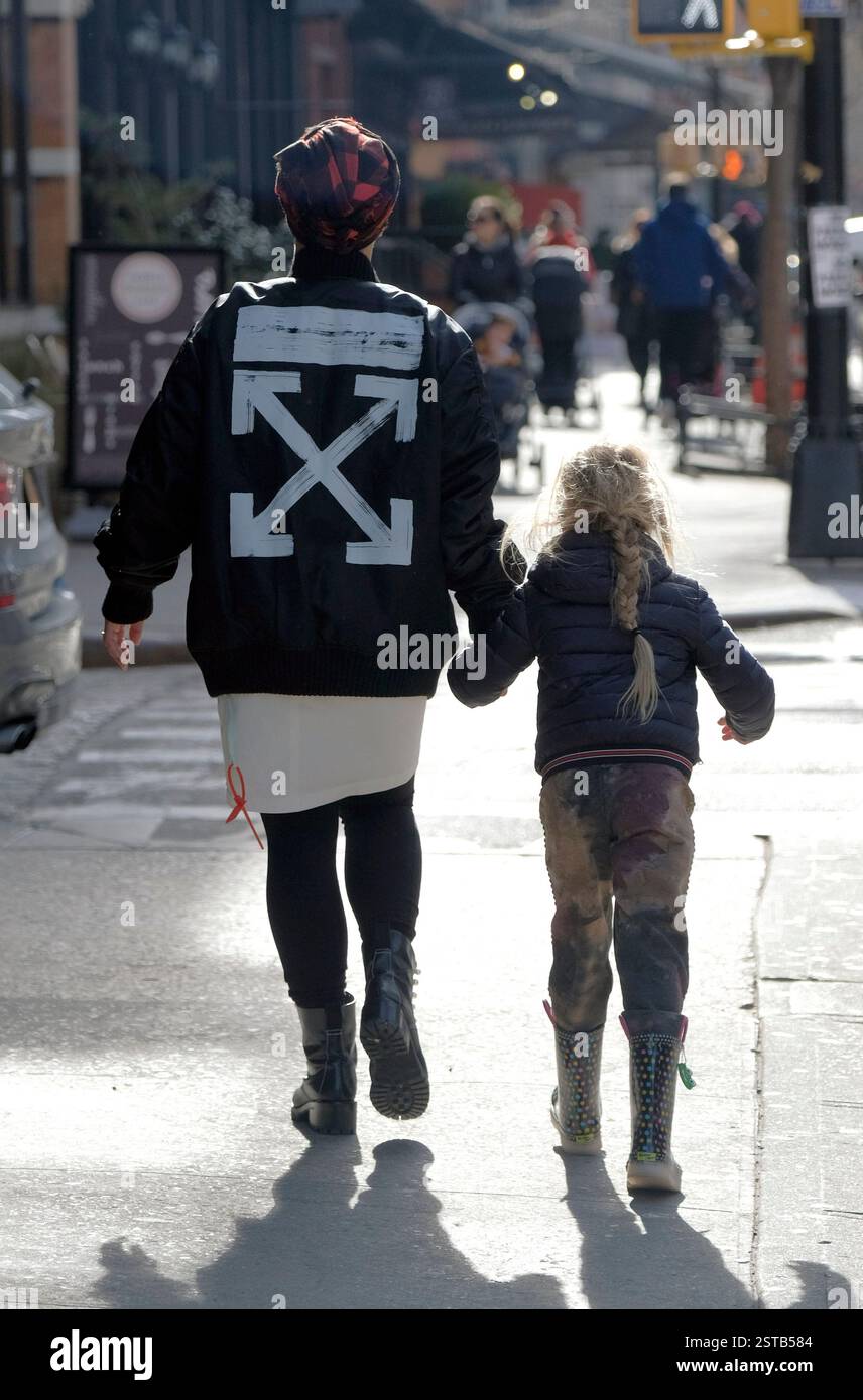 Singer Pink walks in Tribeca with her daughter Willow Sage Hart on
