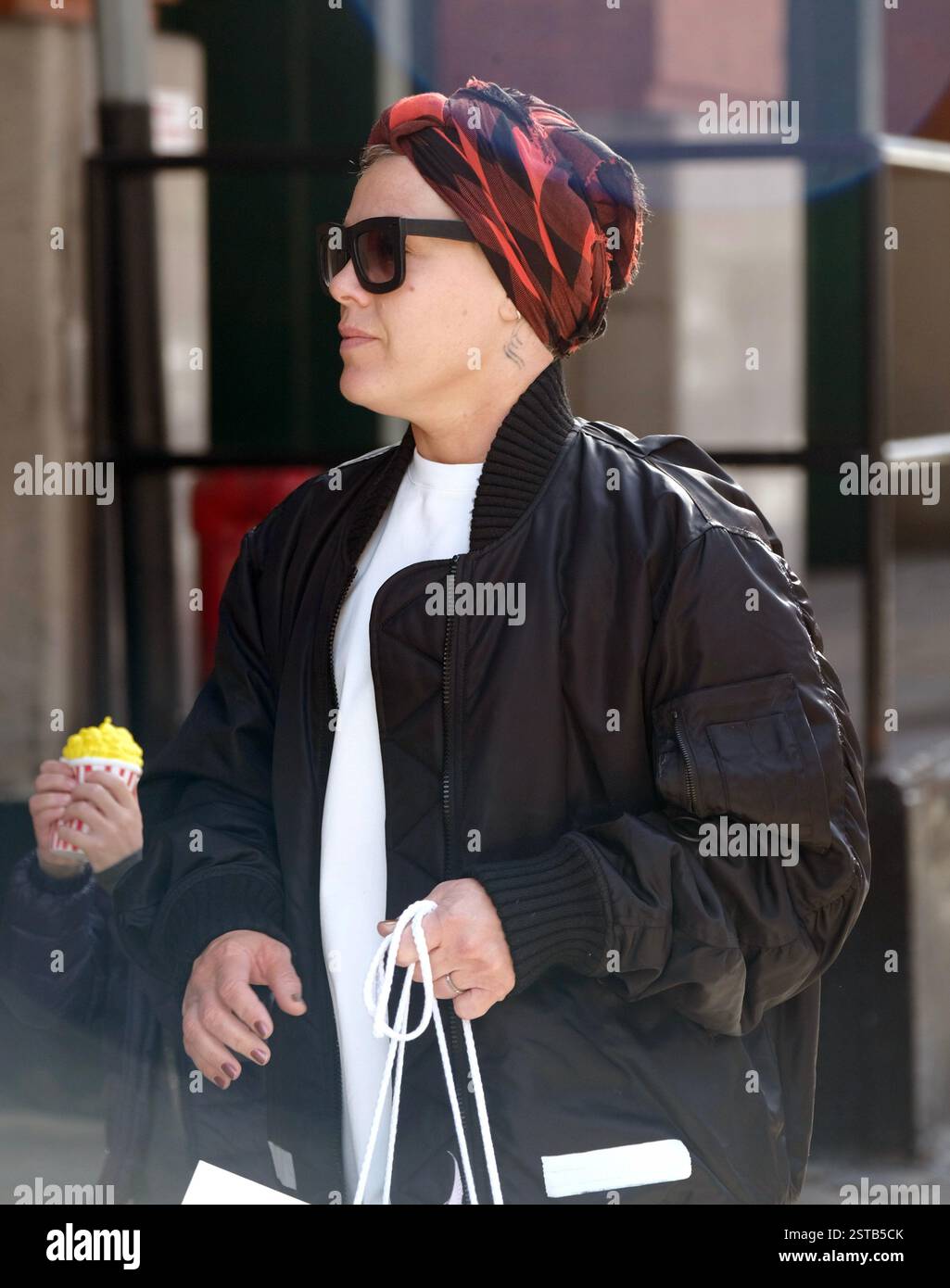 Singer Pink walks in Tribeca with her daughter Willow Sage Hart on