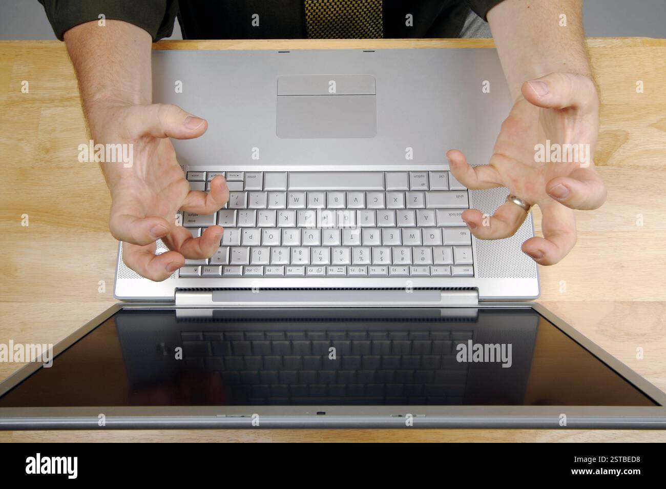 Man using laptop Stock Photo