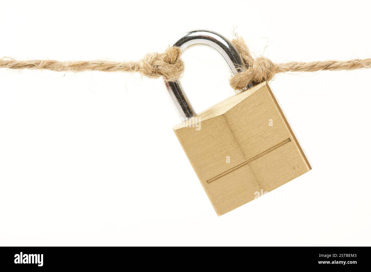 Poor Security Lock Isolated Stock Photo