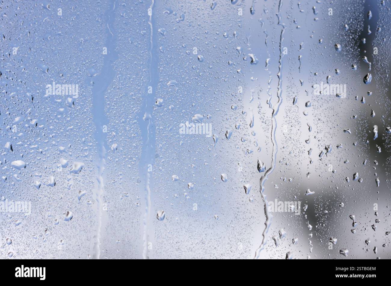 Rain Drops on Window Stock Photo