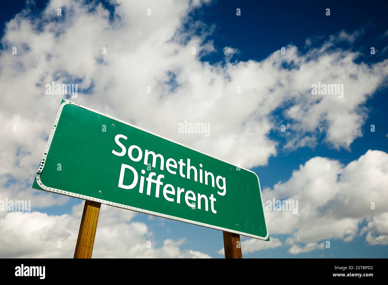 Something Different Road Sign Stock Photo - Alamy