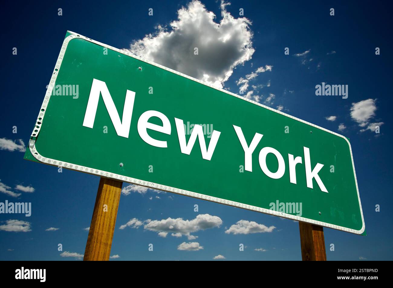 New York Road Sign Stock Photo