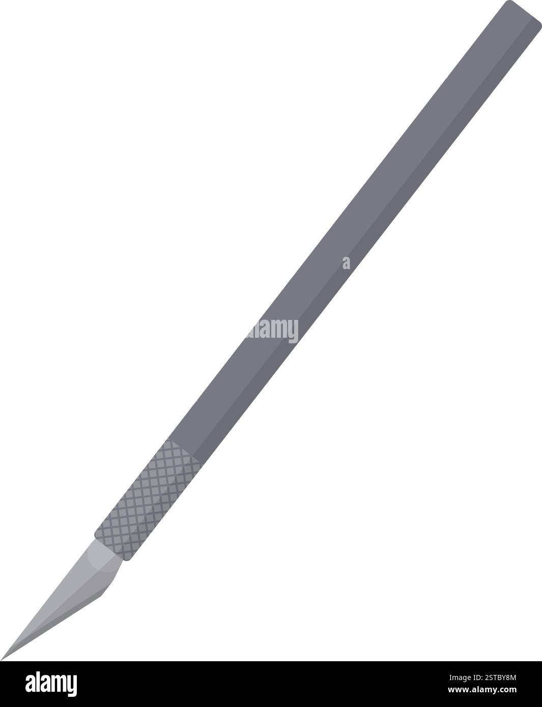 Precision utility knife with sharp blade, isolated on white background Stock Vector