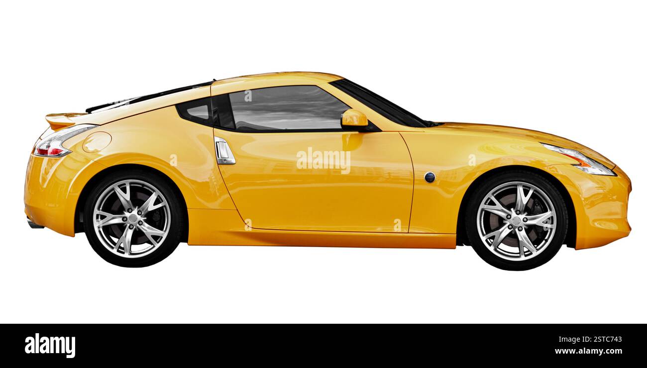 Red and white sports car Cut Out Stock Images & Pictures - Alamy