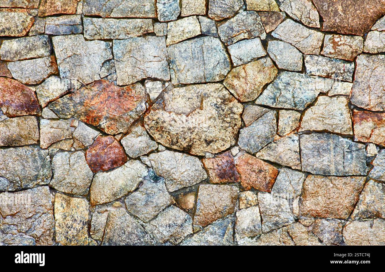 Natural rough stone wall - texture Stock Photo - Alamy