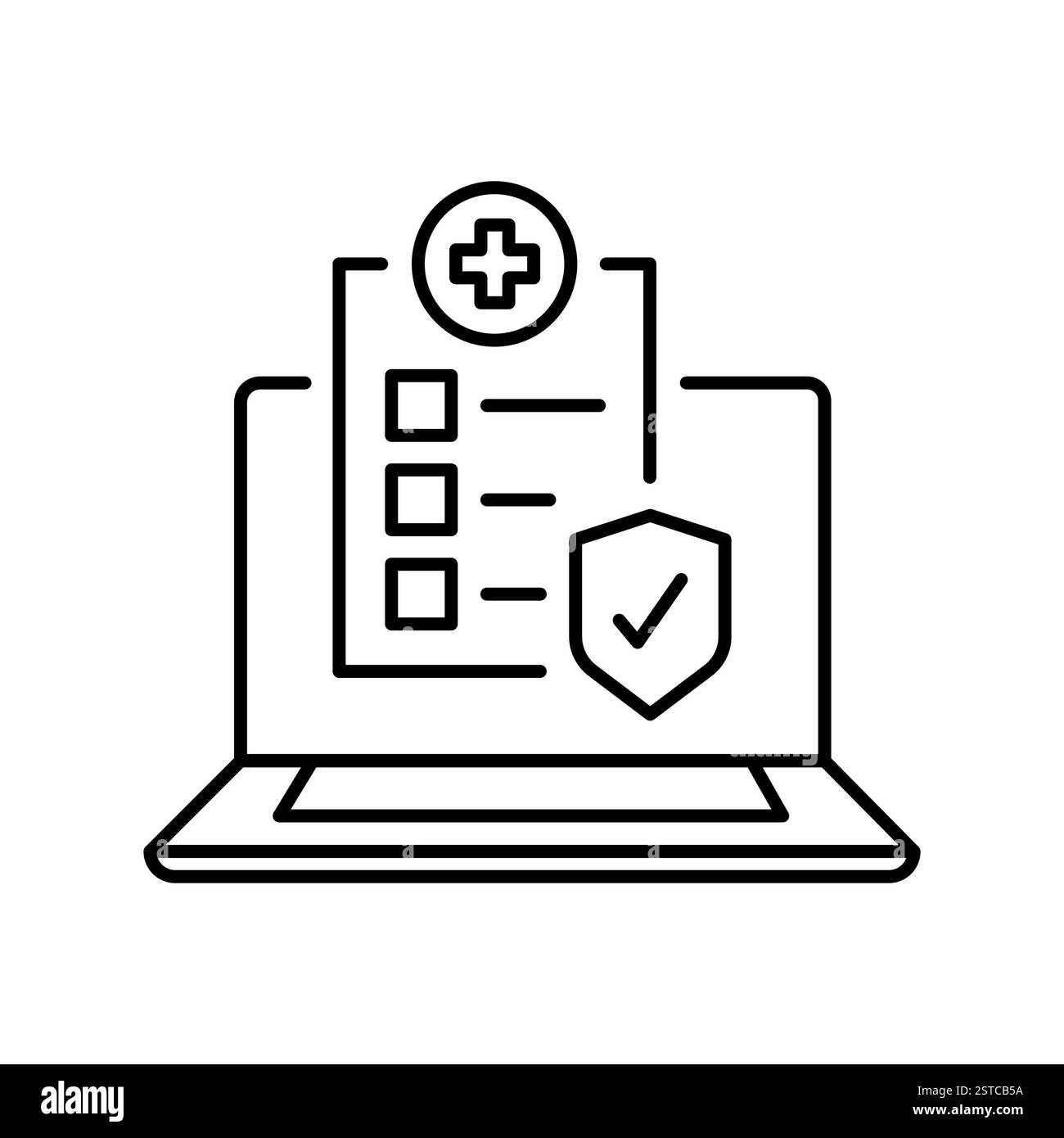 Clinical medical protocols line icon. Vector isolated element. Editable ...