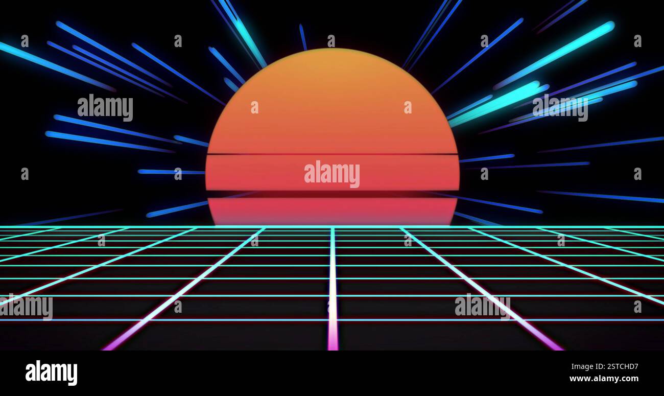 80s retro sunset hi-res stock photography and images - Alamy