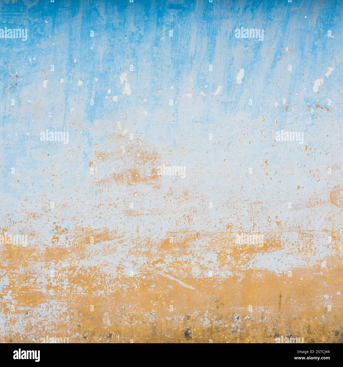 Dilapidated beige and blue wall texture Stock Photo