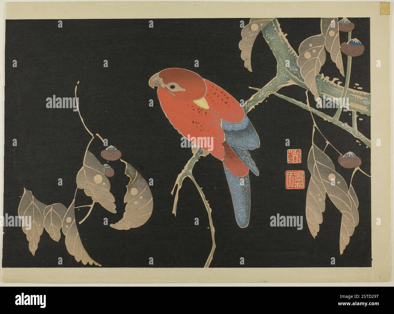 Japanese woodblock bird hi-res stock photography and images Japanese woodblock bird hi-res stock photography and images