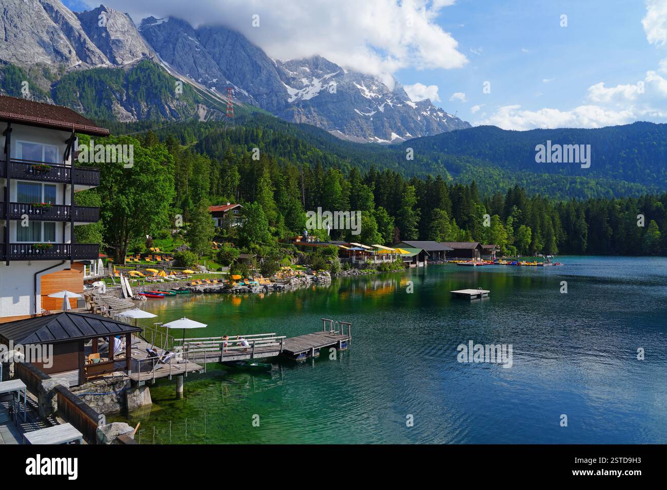 EIBSEE GERMANY 6 JUN 2024 Summer View Of The Eibsee Hotel On Lake 