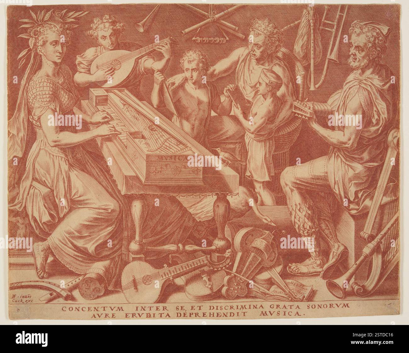 Renaissance music engraving hi-res stock photography and images