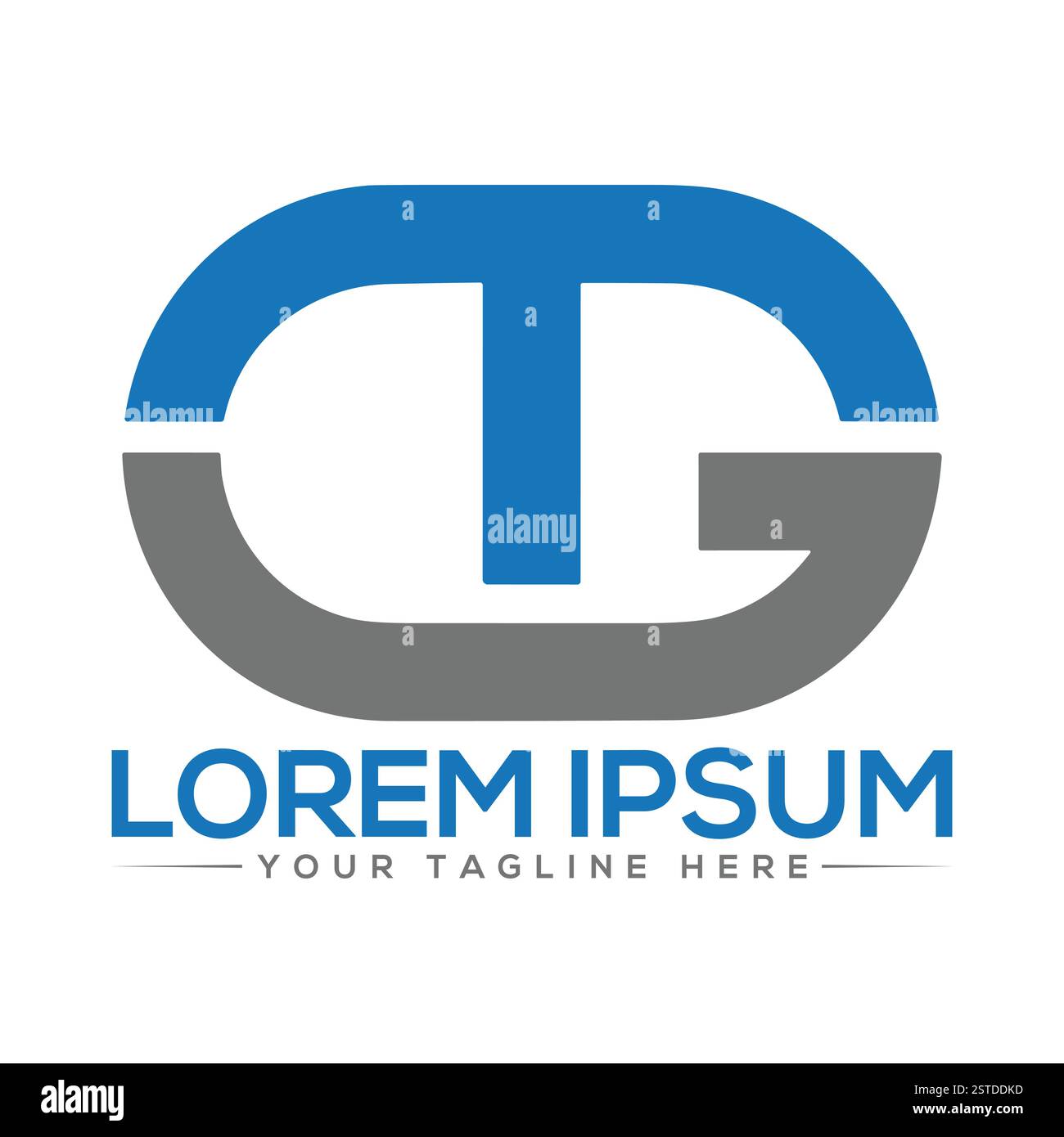 TG Letter Logo Design Stock Vector