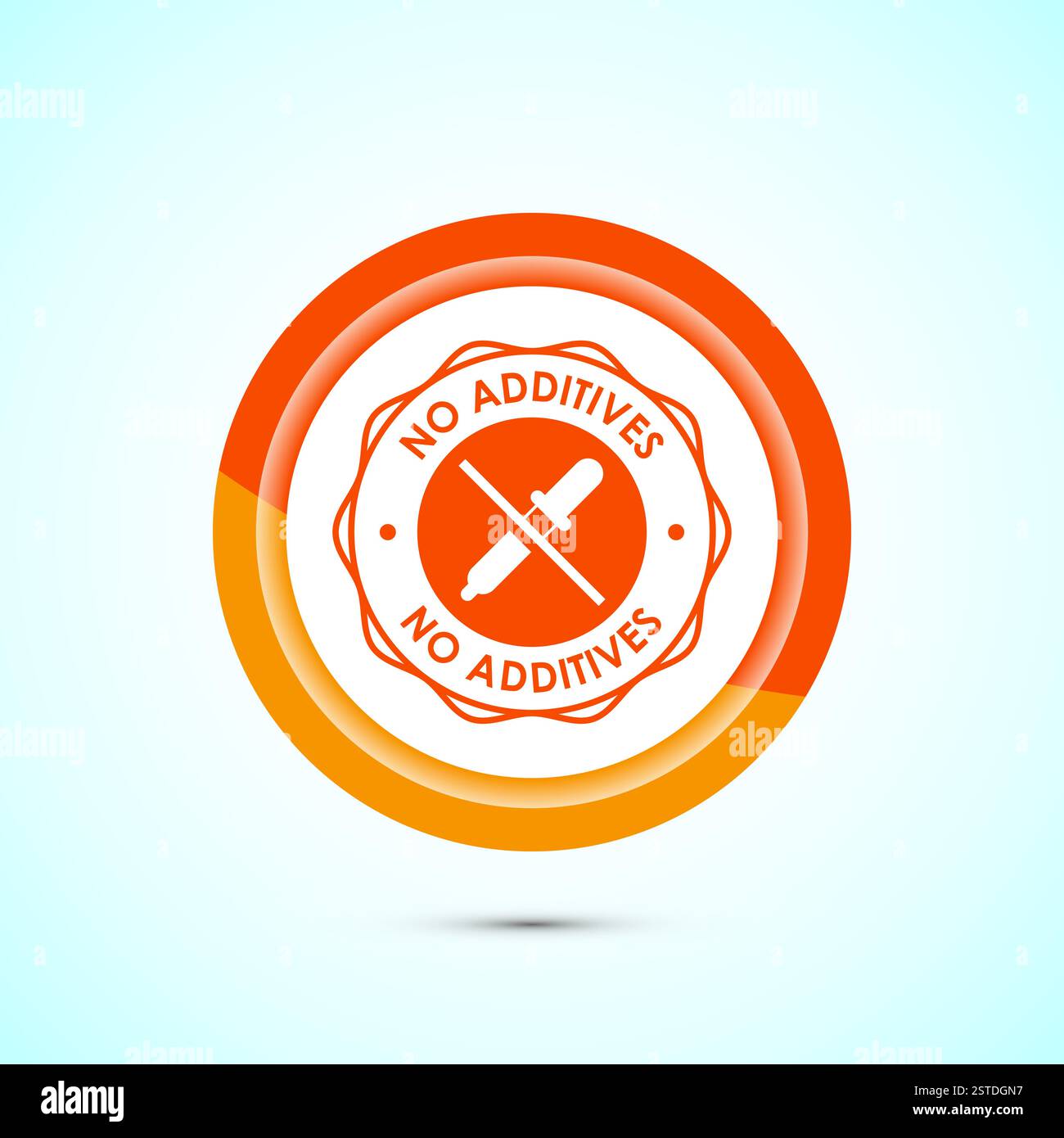 Additives free icon design illustration. No additives symbol for food ...