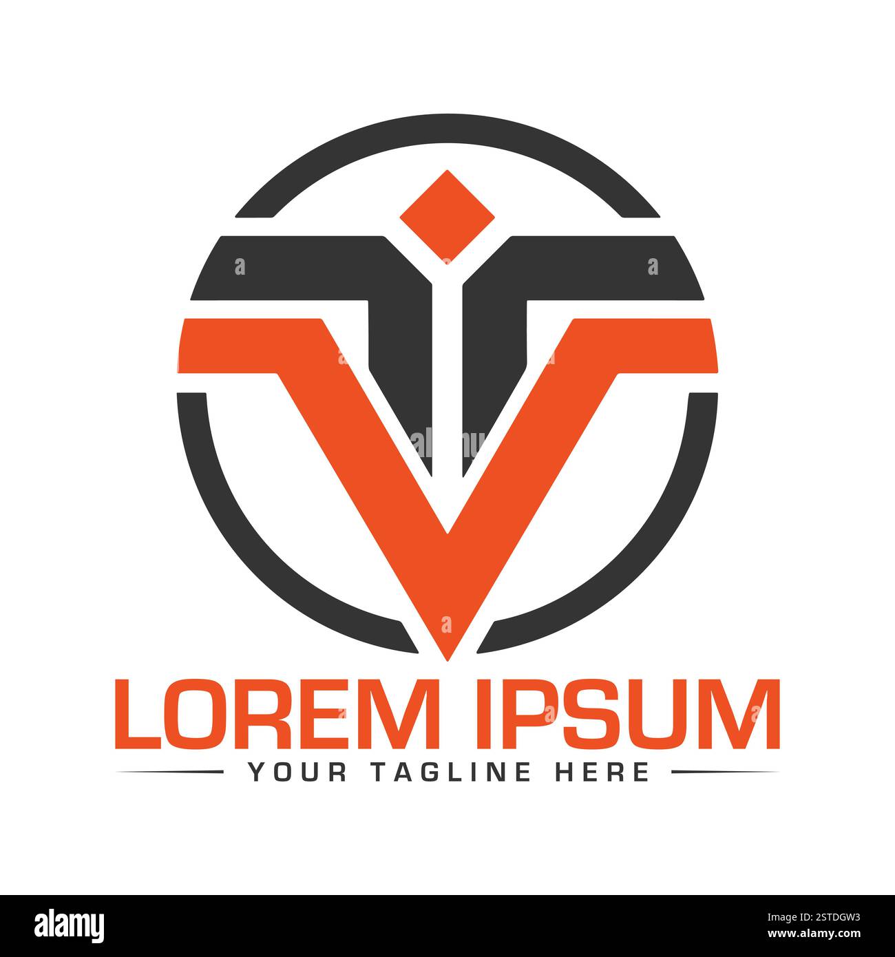 TV Letter Logo Design Stock Vector