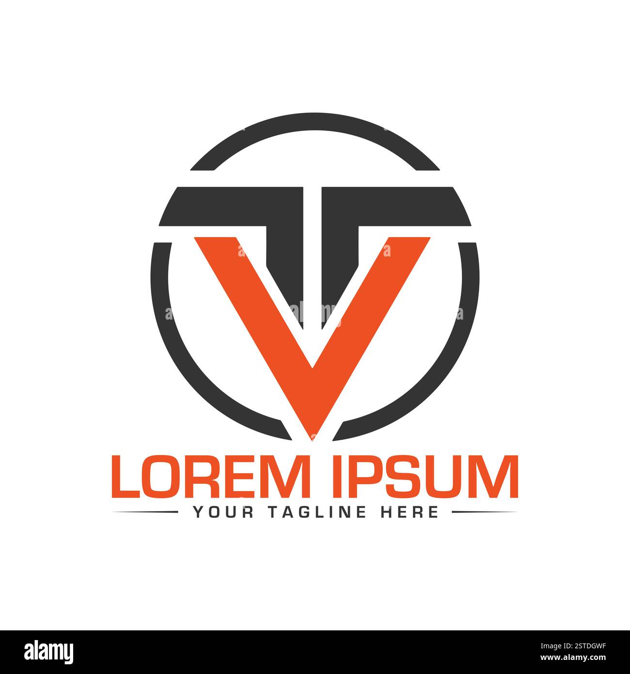 TV Letter Logo Design Stock Vector