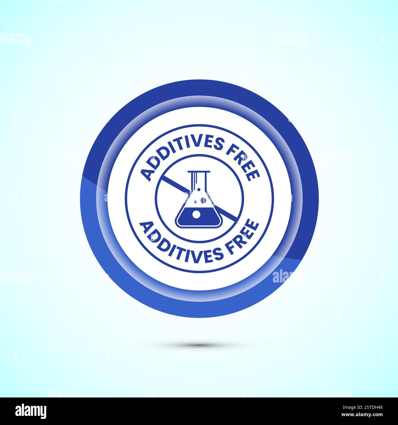 Additives free icon design illustration. No additives symbol for food ...