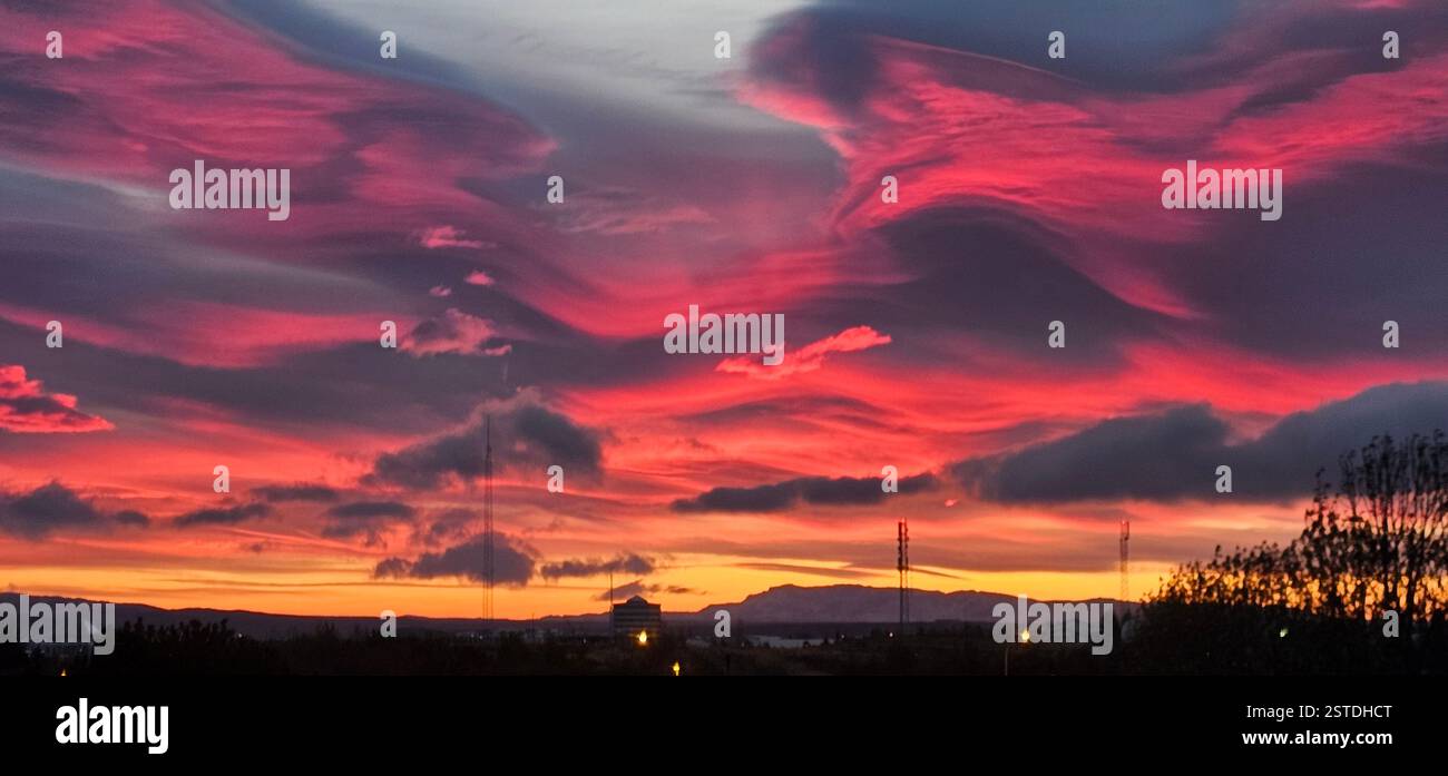 Dramatic sunrise sky - Smartphone Captured Stock Image