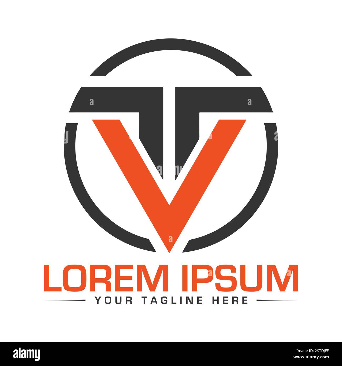 TV Letter Logo Design Stock Vector