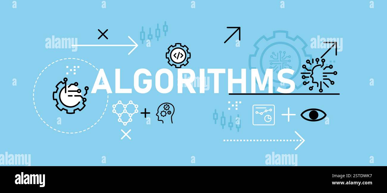 Algorithm AI machine artificial intelligence conceptual digital smart ...