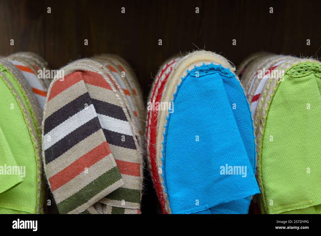 Colorful espadrilles Stock Photo