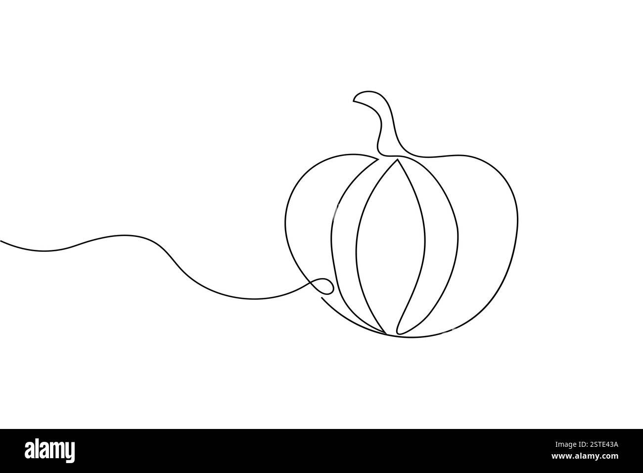 Pumpkin continuous one line drawing and minimalist style isolate ...