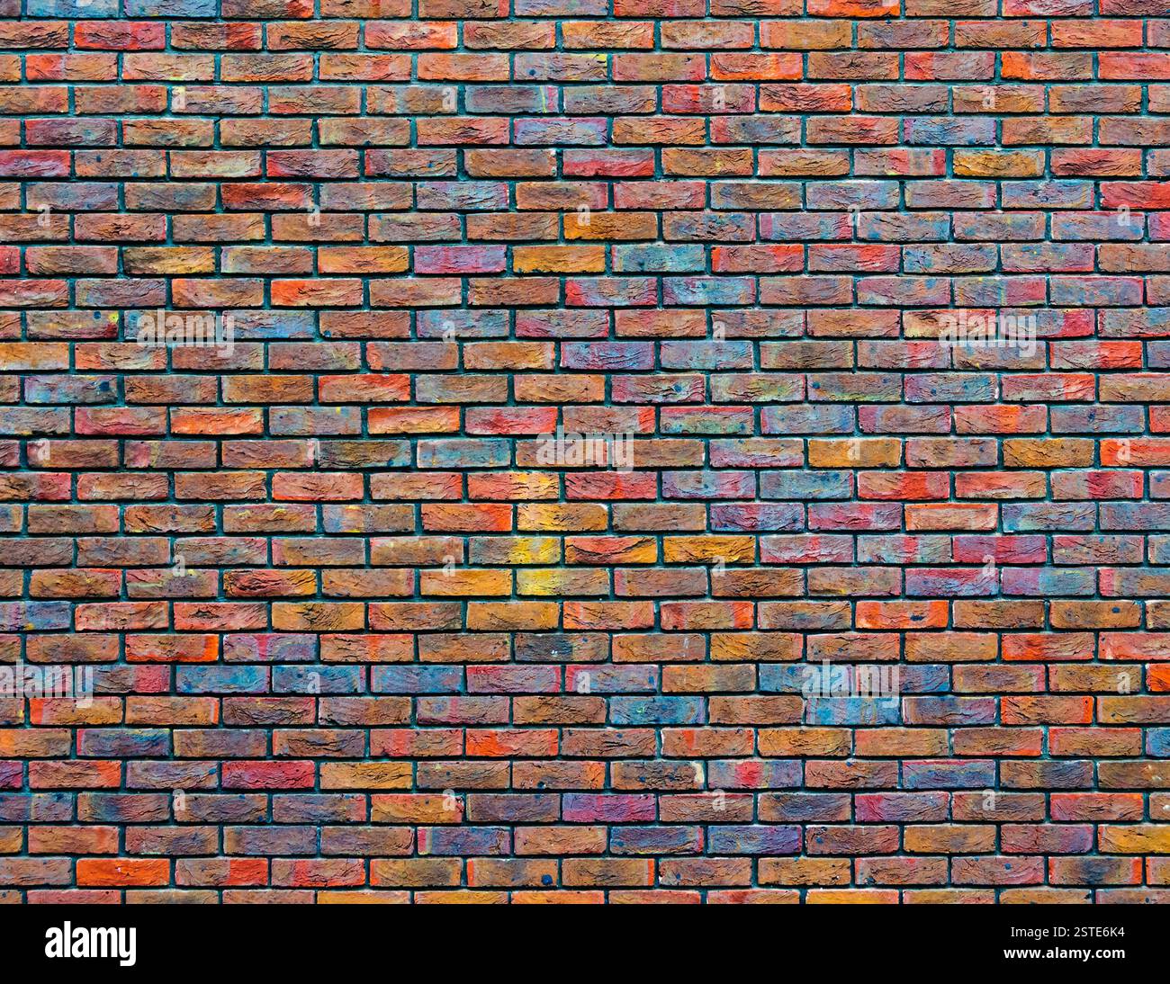 Colorful brick wall texture Stock Photo - Alamy