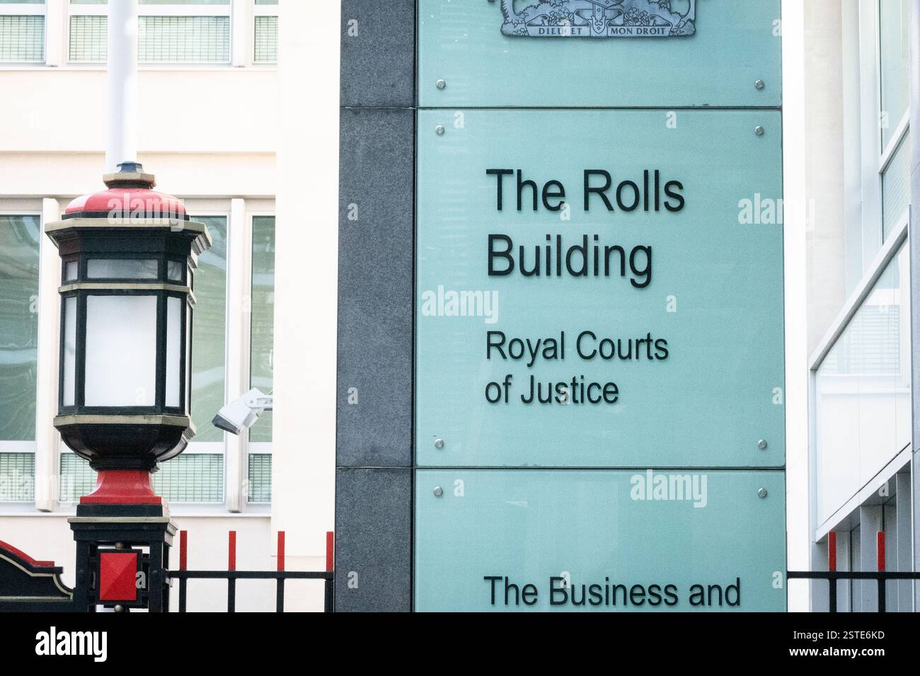 London, UK. 18 February, 2025. A view of the entrance sign to The Rolls ...