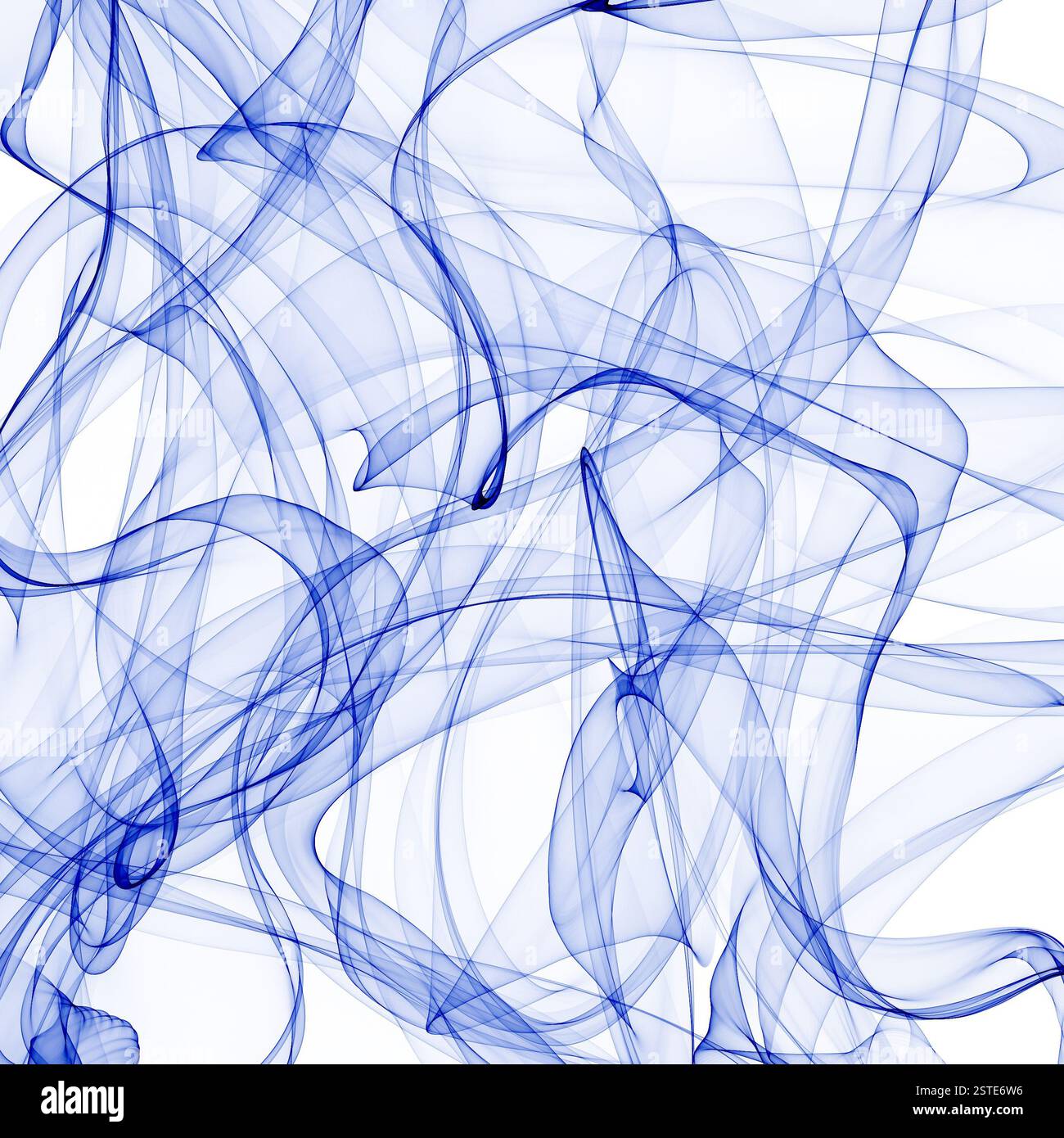 Blue smoke on white background Stock Photo - Alamy