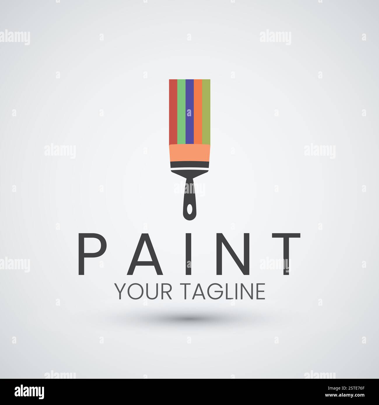 Paint Logo Design Flat Icon Template Stock Vector