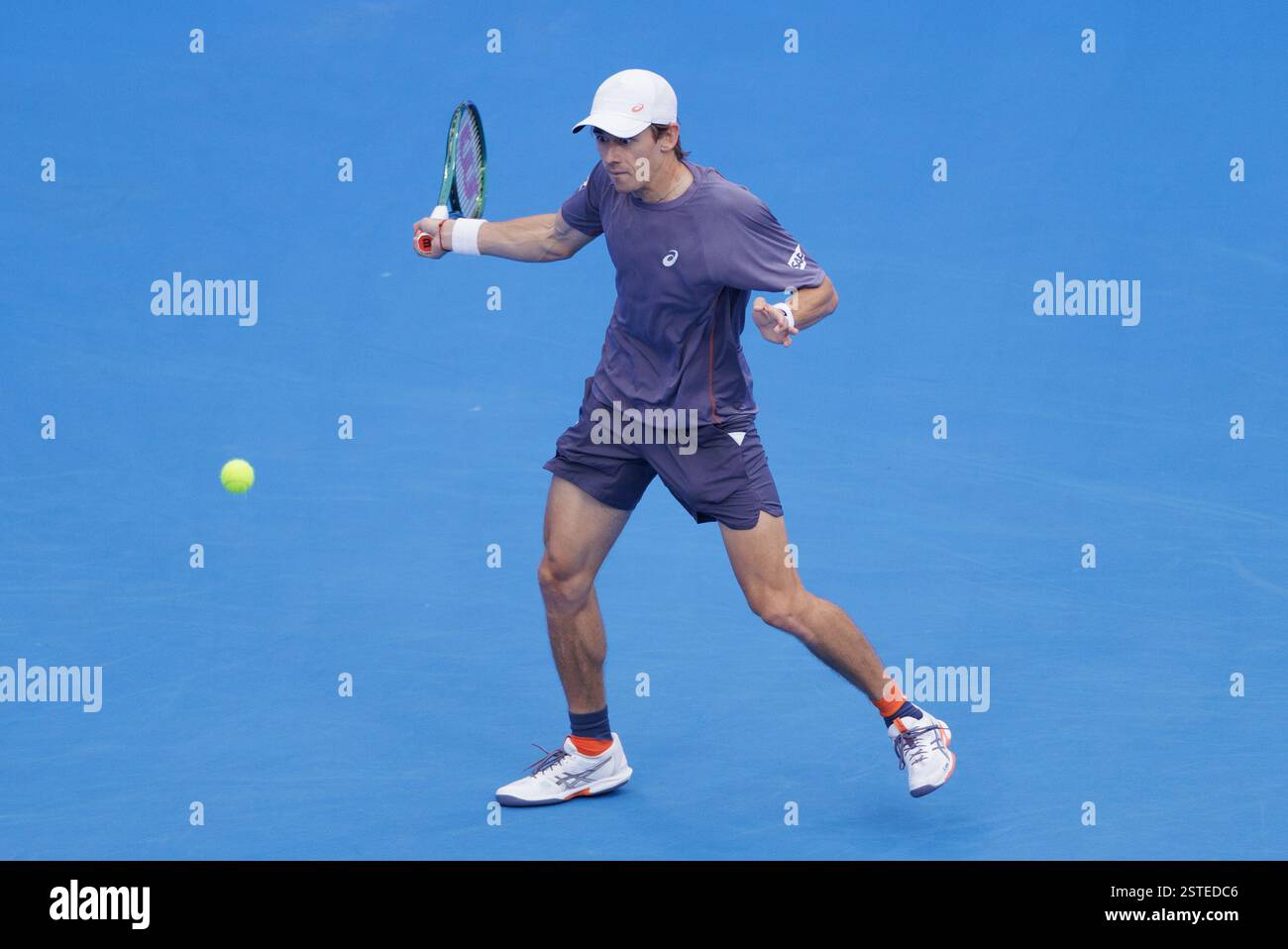 Doha, Qatar. 18th Feb, 2025. Alex De Minaur of Australia during the