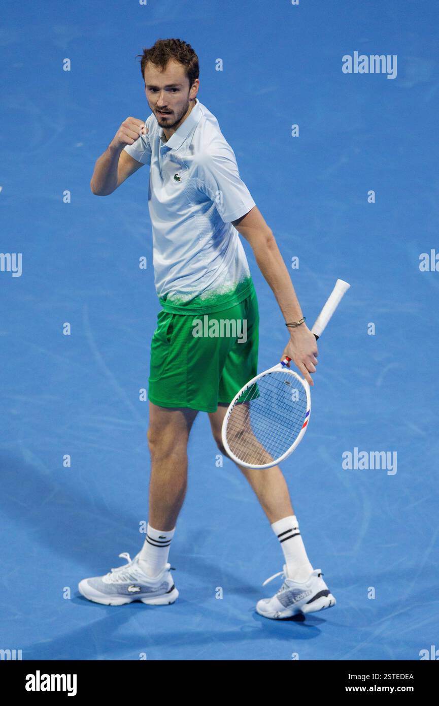 Daniil Medvedev of Russia during the 2025 Qatar ExxonMobil Open, ATP